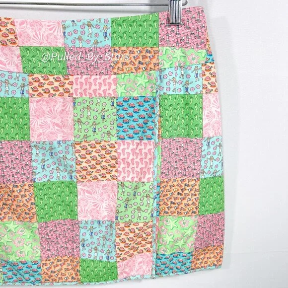 VINEYARD VINES Colorful Pastel Summertime Patchwork A-Line Skirt - Size 6 - EUC! - Picture 3 of 14